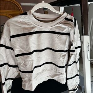 Lululemon striped crewneck sweatshirt